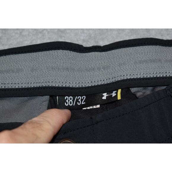 Under Armour Golf Pants Mens Size 38 x 32 Performance Polyester Black FLAT - Picture 5 of 9